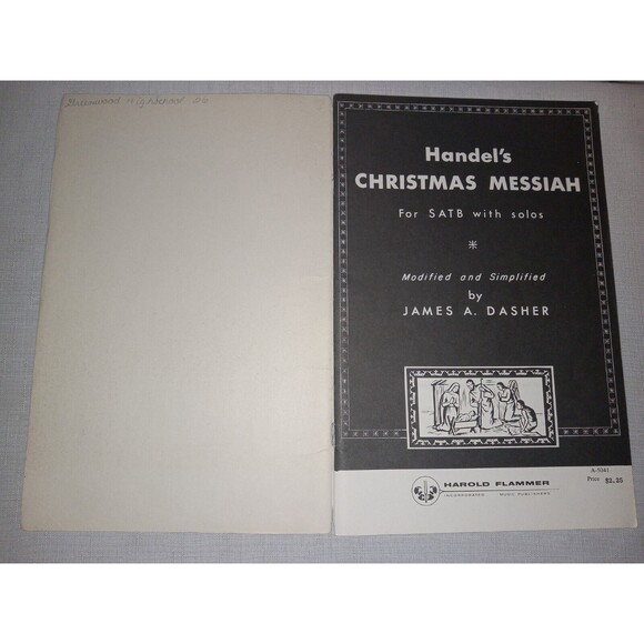 5/$25 Handel's Christmas Messiah SATB Solos James Dasher Sheet Music Songbook - Picture 2 of 7